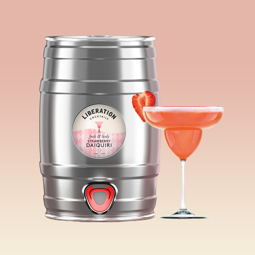 Strawberry Daiquiri 5L Cocktail Keg, Pre Made Strawberry Daiquiri