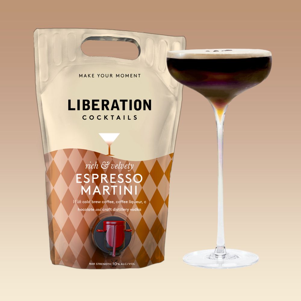 Espresso Martini Cocktail Pouch 1.5L, Ready Made Espresso Martini