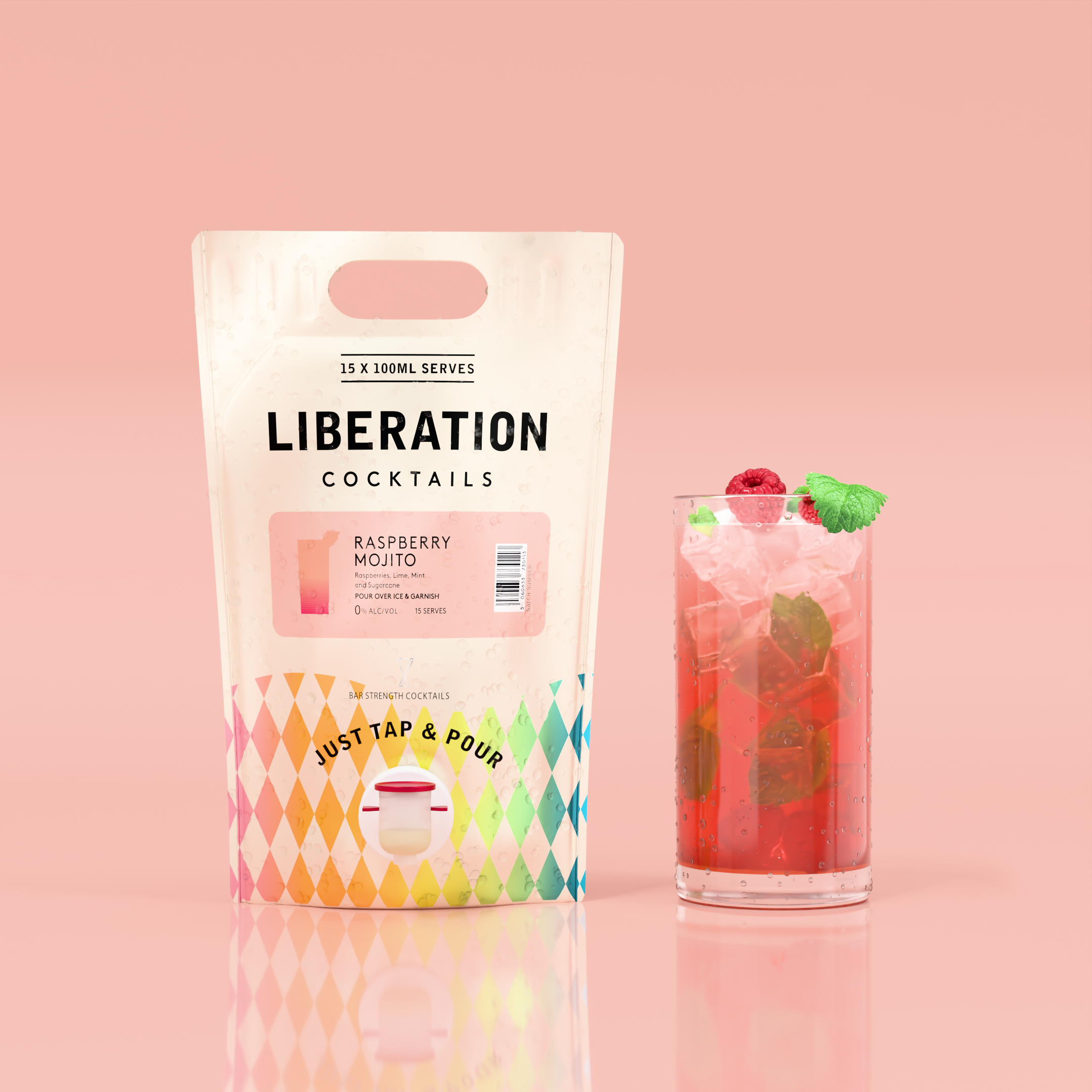 Raspberry Mojito 1.5L Pouch