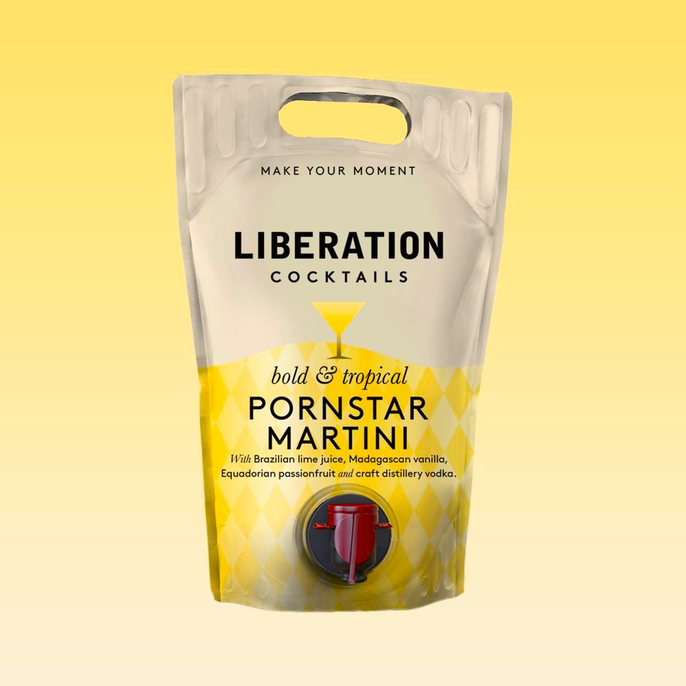 Pornstar Martini Cocktail Pouch 1.5L, Ready Made Pornstar Martini